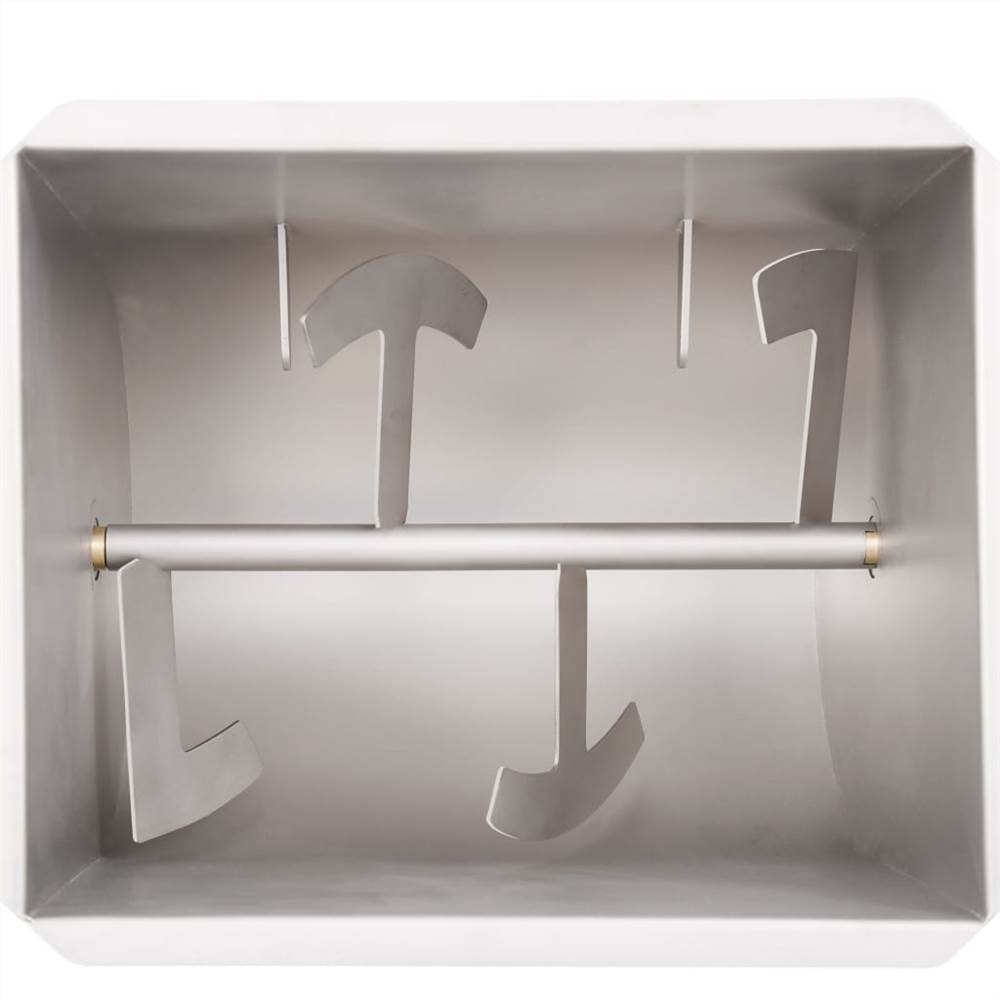 Manual Meat Mixer with Lid Silver 20 L Stainless Steel