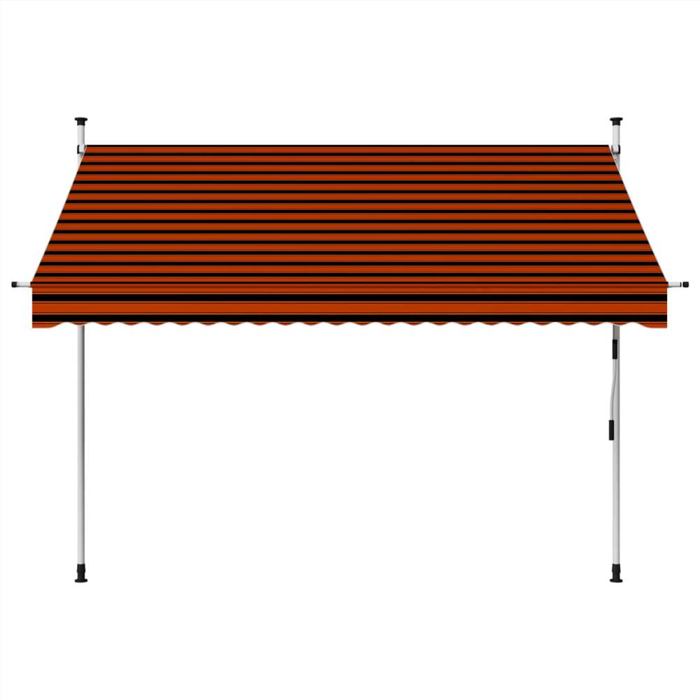 Manual Retractable Awning 250 cm Orange and Brown