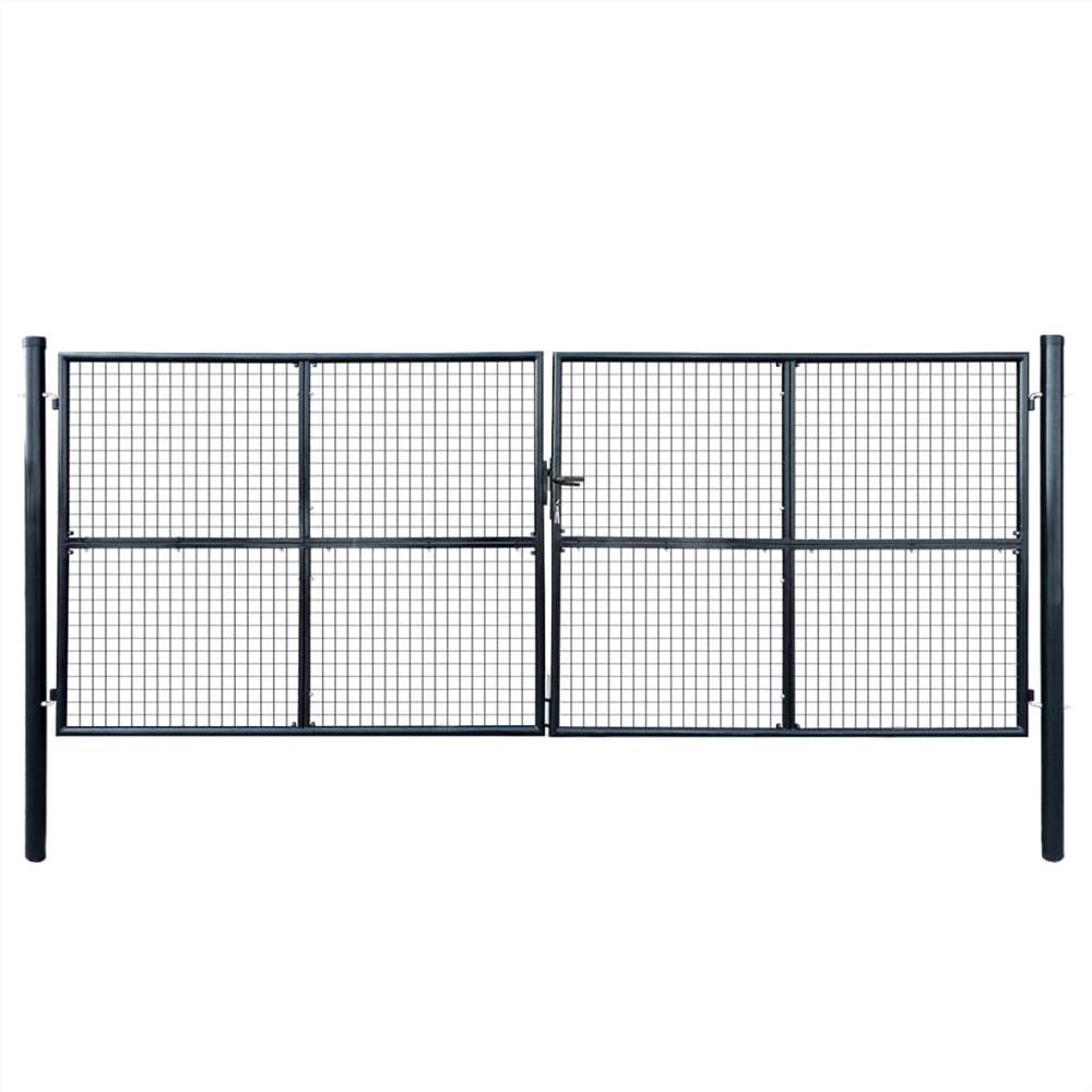 

Mesh Garden Gate Galvanised Steel 400x150 cm Grey