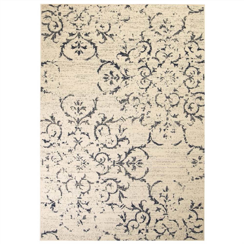 

Modern Rug Floral Design 140x200 cm Beige/Blue