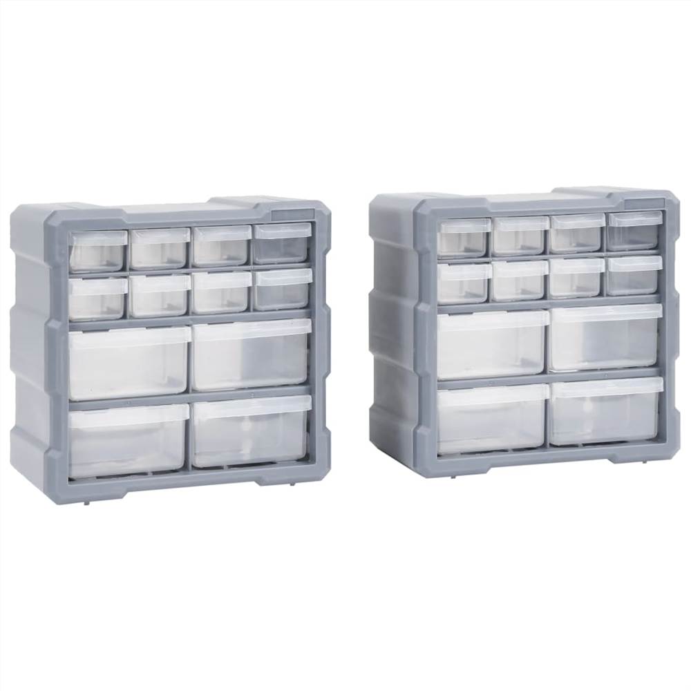 

Multi-drawer Organisers with 12 Drawers 2 pcs 26.5x16x26 cm