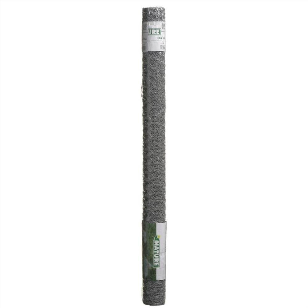 Nature Wire Mesh Hexagonal 1x10 m 25 mm Galvanised Steel