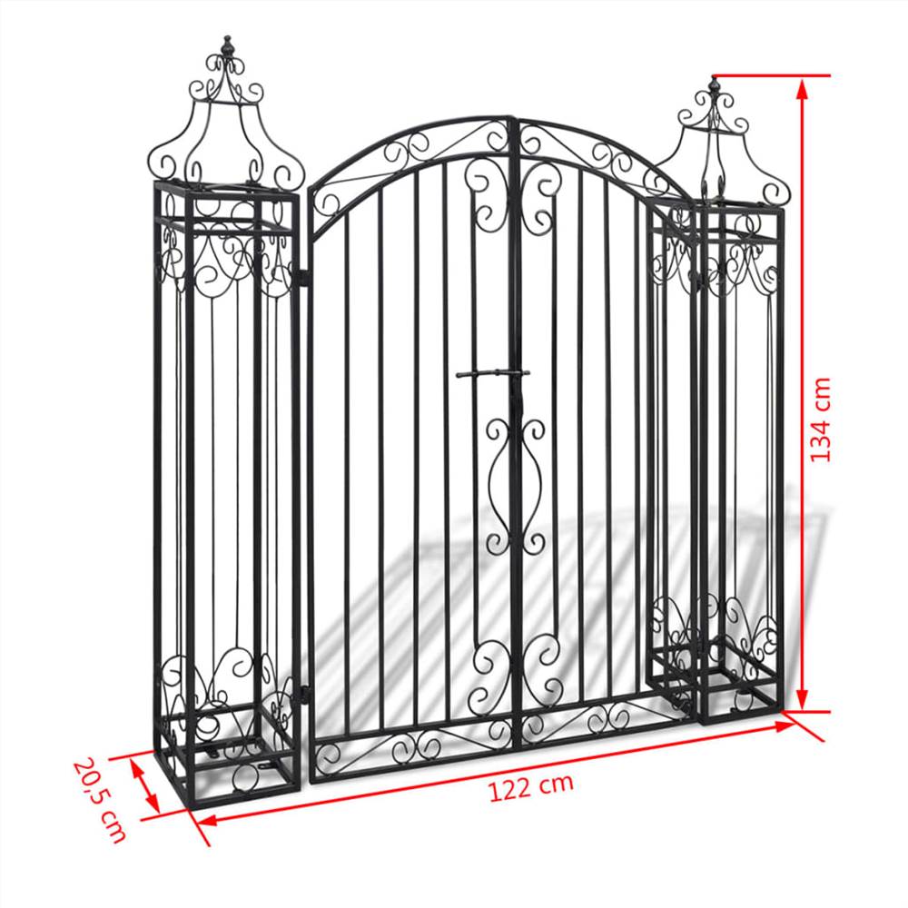 Ornamental Garden Gate Wrought Iron 122x20.5x134 cm