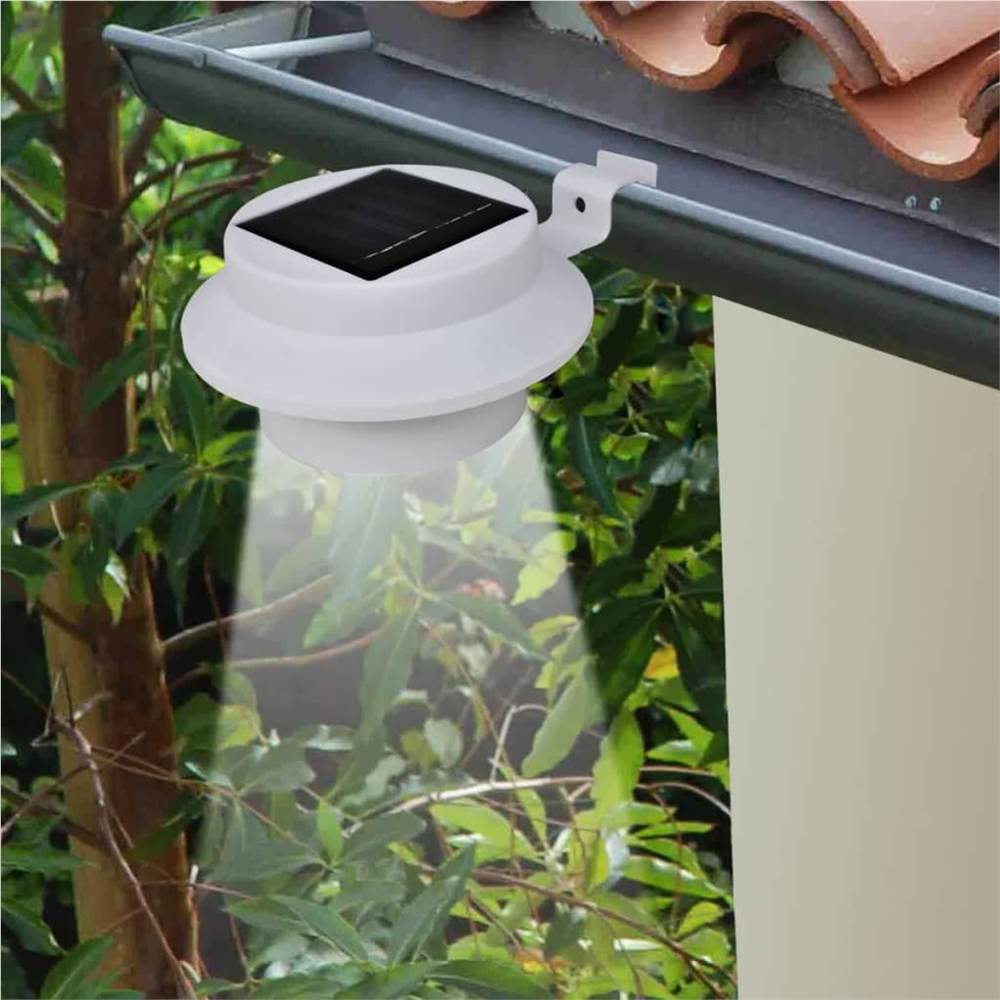 Outdoor Solar Lamp Set 6 pcs Fence Light Gutter Light White Europe