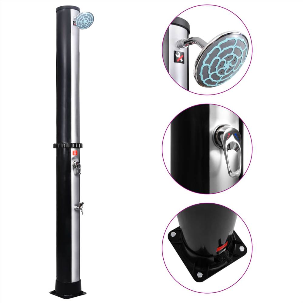 Outdoor Solar Shower with Shower Head and Faucet 35 L