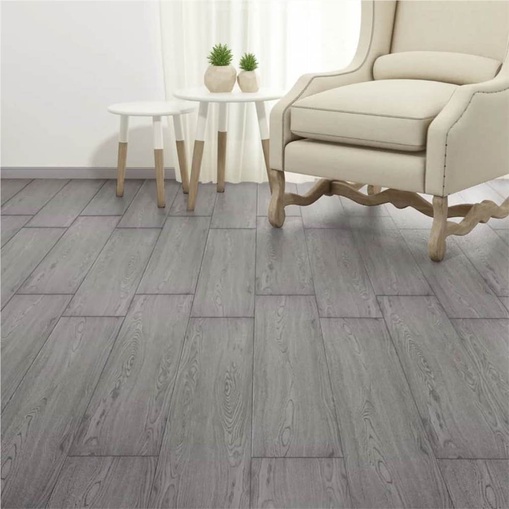 PVC Flooring Planks 5.26 M² 2 Mm Dark Grey 9 PVC Flooring Planks 5.26 m² 2 mm Dark Grey