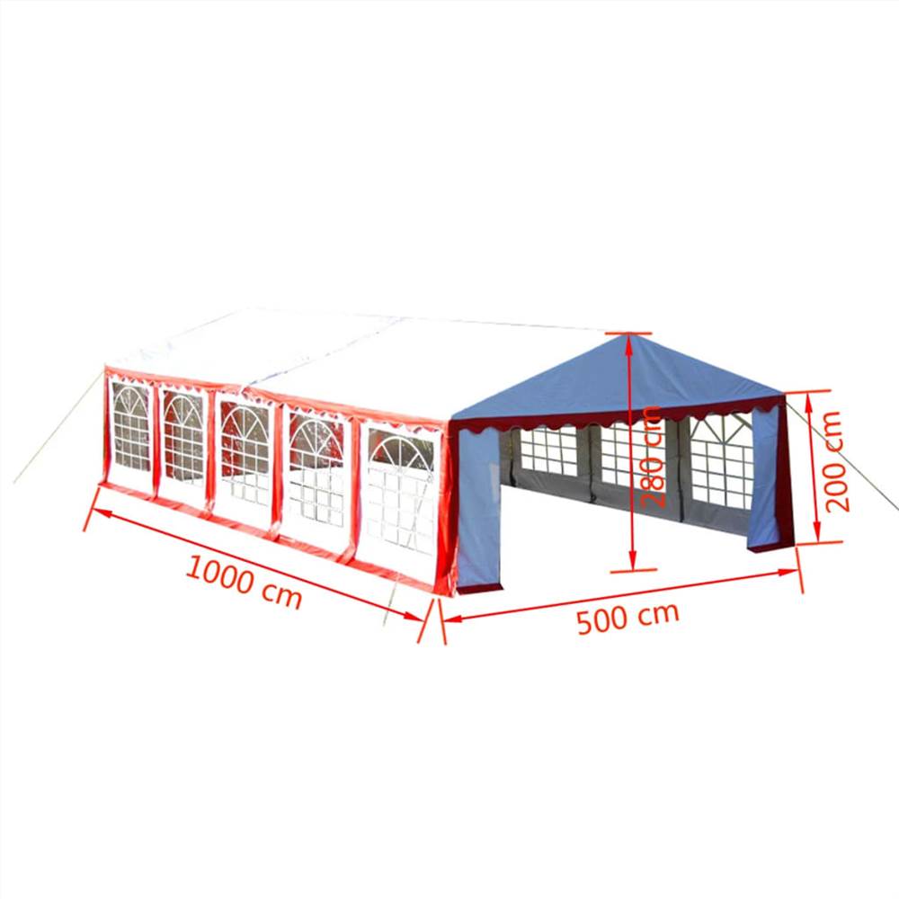 Party Tent 10 x 5 m Red