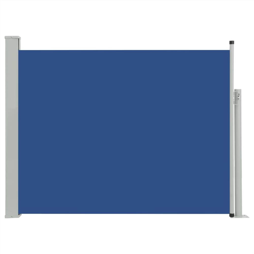 Patio Retractable Side Awning 140x500 cm Blue