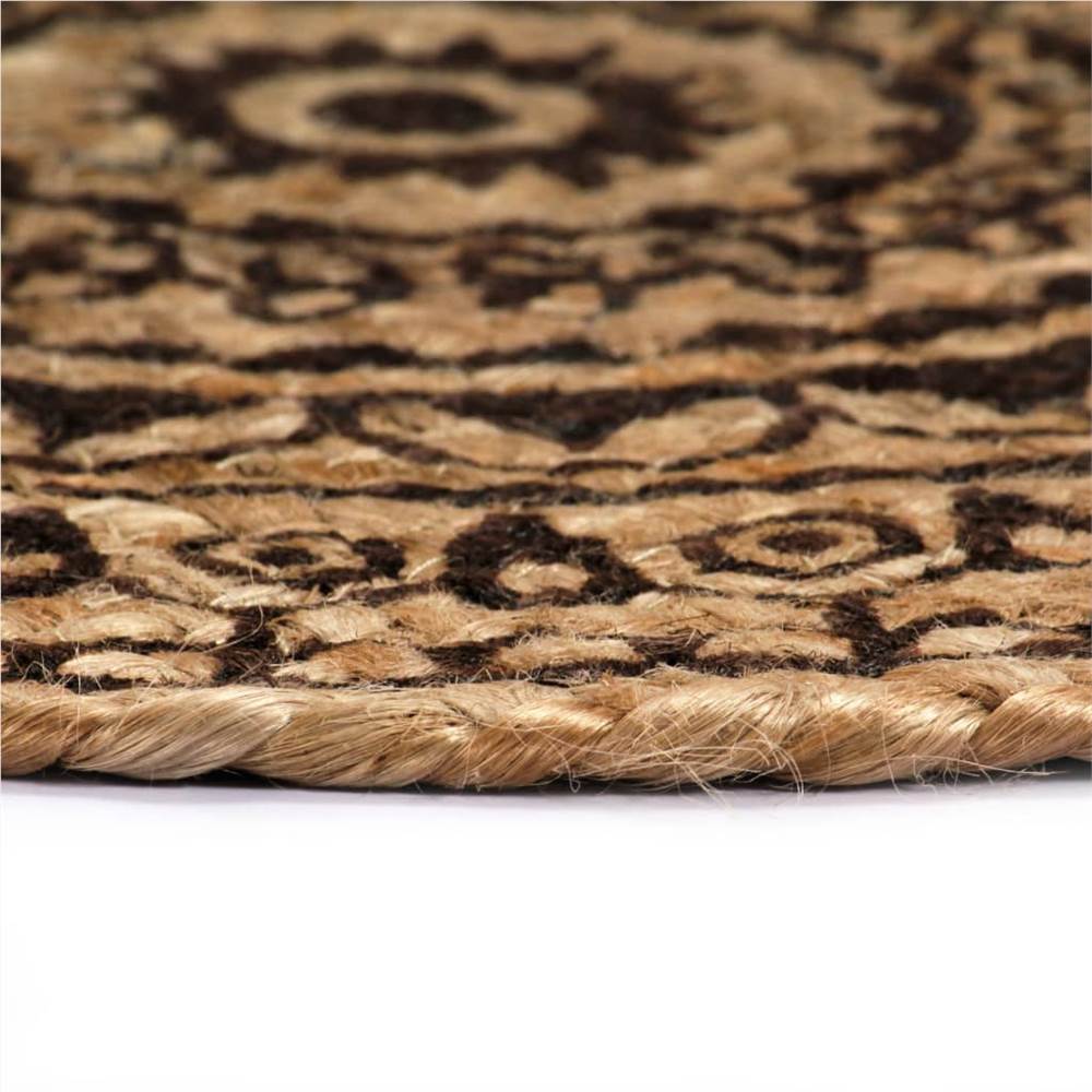 Placemats 4 pcs Dark Brown 38 cm Round Jute
