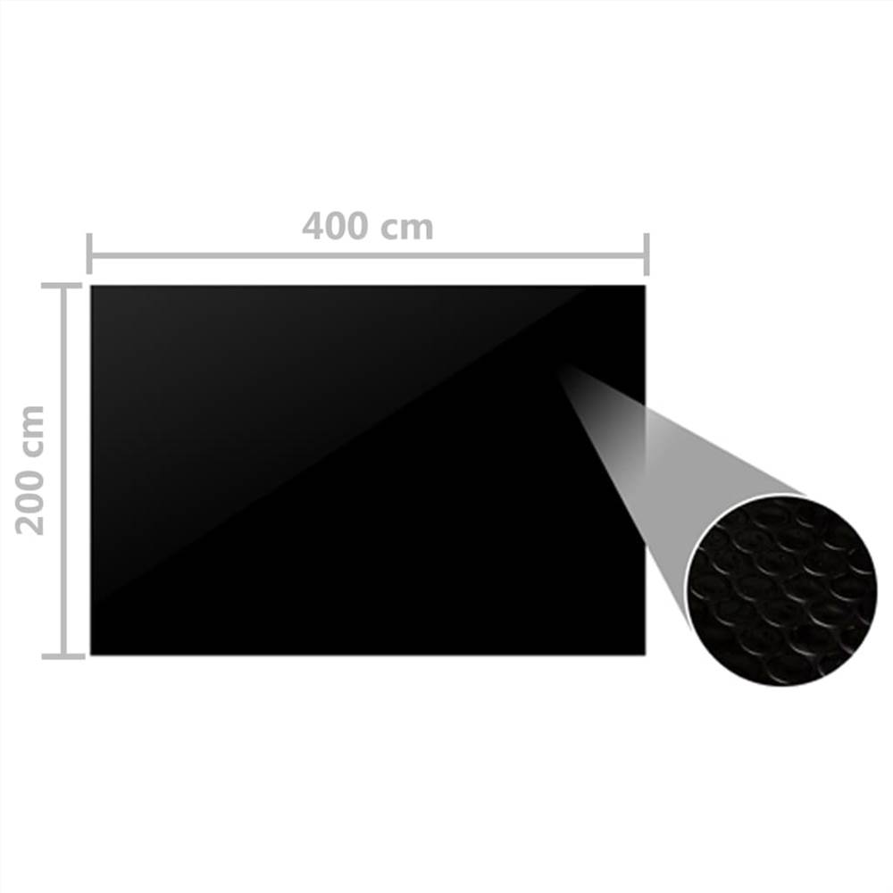 Pool Cover Black 400x200 cm PE