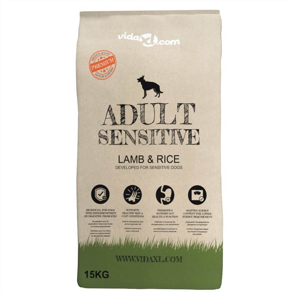 Premium Dry Dog Food Adult Sensitive Lamb & Rice 2 pcs 30 kg