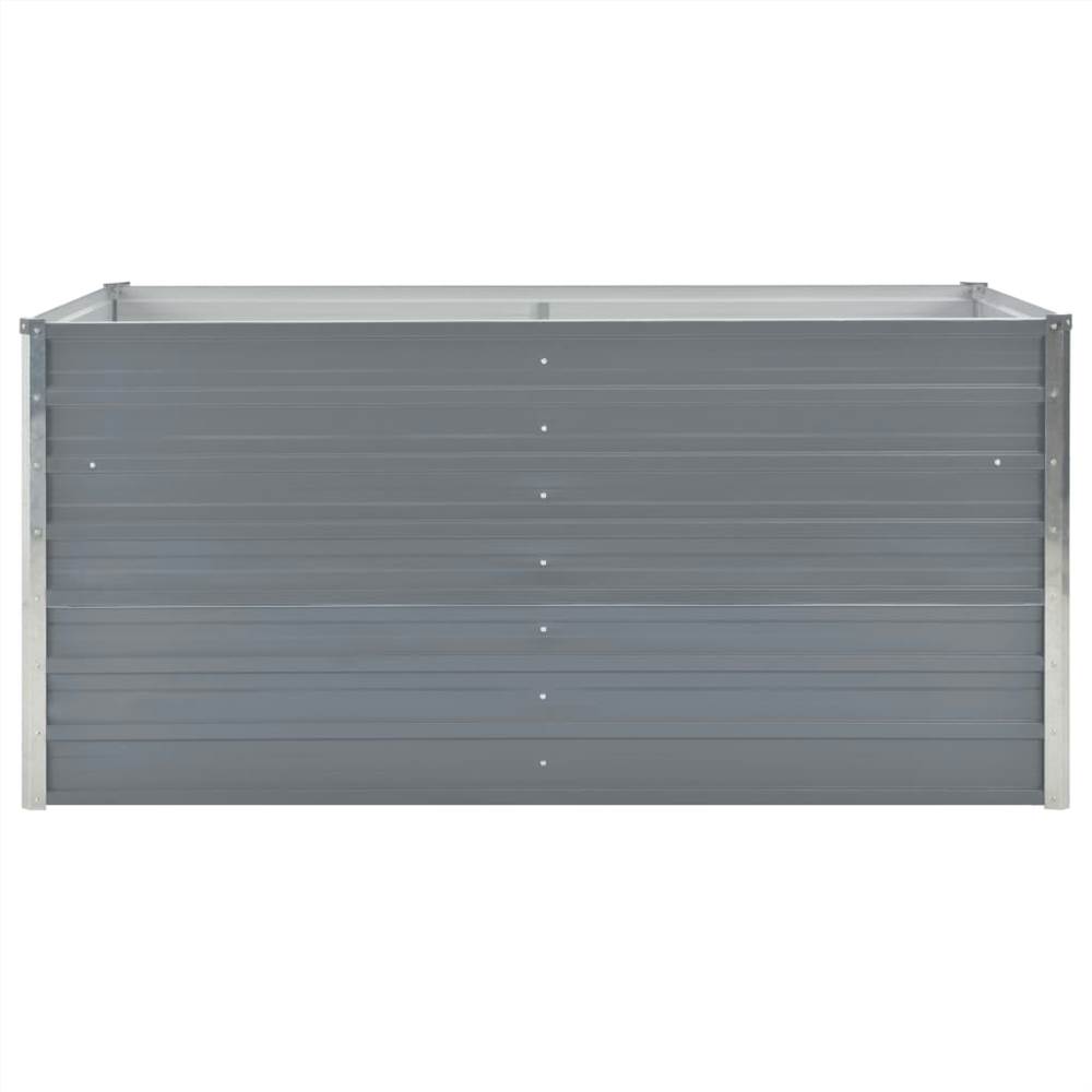 Raised Garden Bed 160x80x45 cm Galvanised Steel Grey