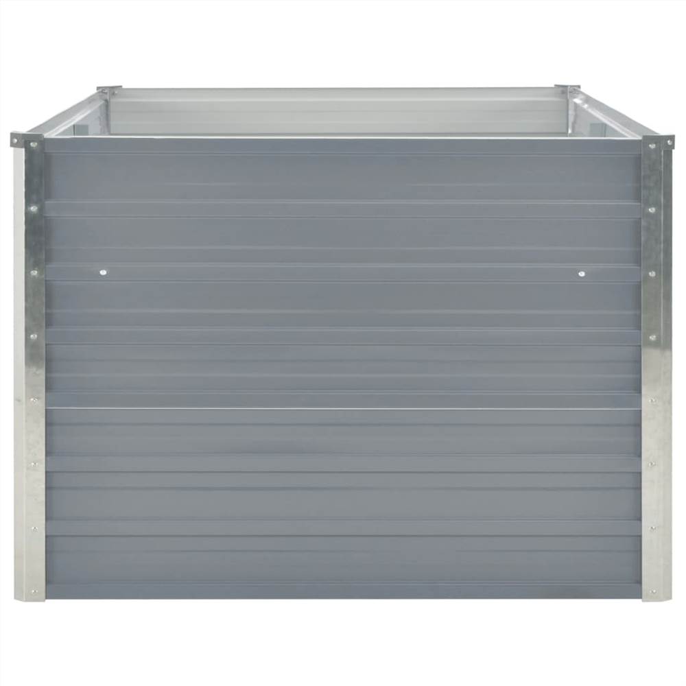 Raised Garden Bed 160x80x45 cm Galvanised Steel Grey