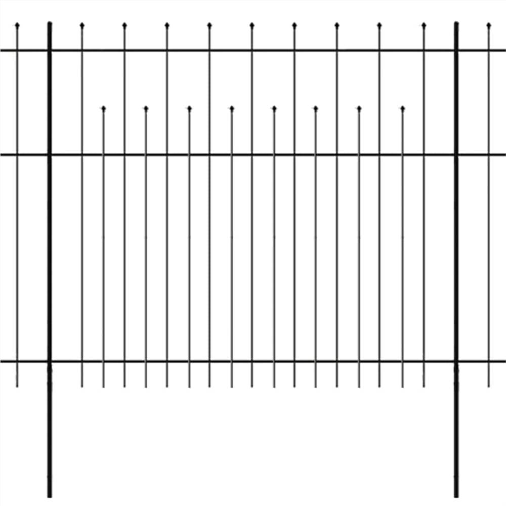 

Security Palisade Fence with Pointed Top Steel 600x175 cm Black