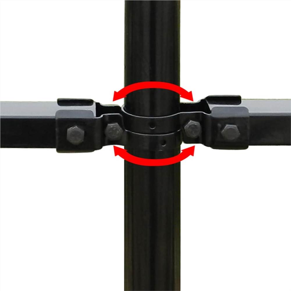 Security Palisade Fence with Pointed Top Steel 600x175 cm Black