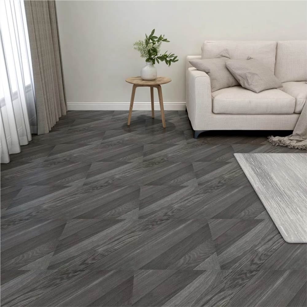 

Self-adhesive Flooring Planks 55 pcs PVC 5.11 m² Grey Striped