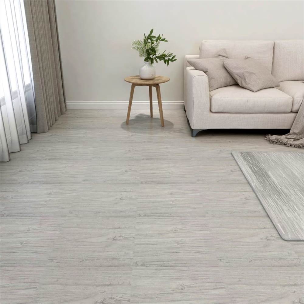 

Self-adhesive Flooring Planks 55 pcs PVC 5.11 m² Light Grey