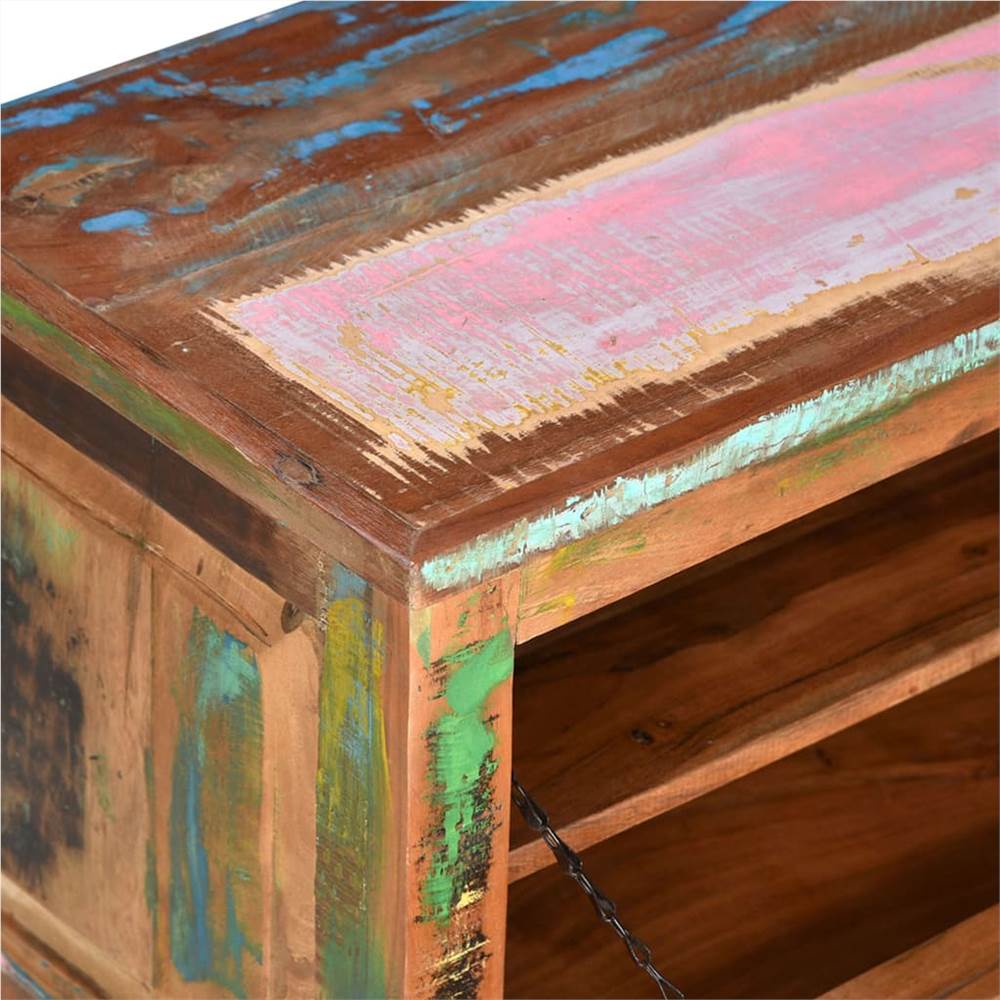 Shoe Storage Bench Solid Reclaimed Wood