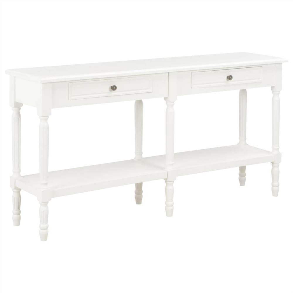 

Sideboard White 150x35x77 cm Solid Wood