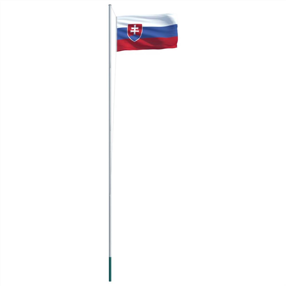 Slovakia Flag and Pole Aluminium 6,2 m