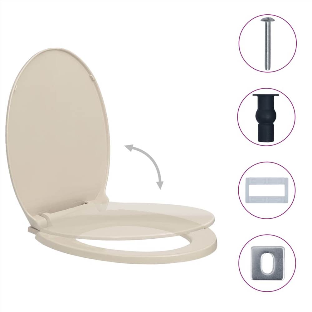 SoftClose Toilet Seat Quick Release Apricot Oval
