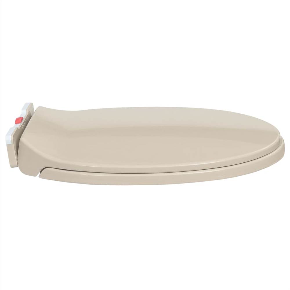 Soft-Close Toilet Seat Quick Release Apricot Oval