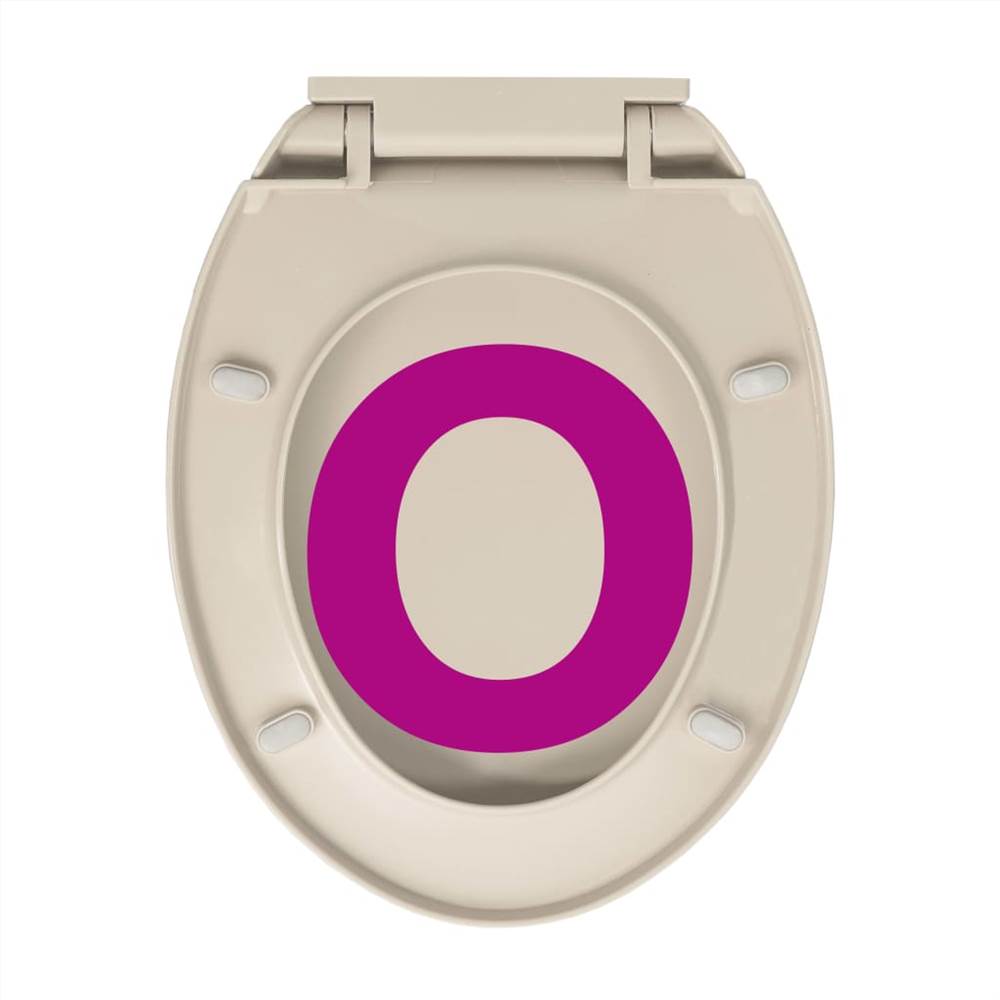 Soft-Close Toilet Seat Quick Release Apricot Oval