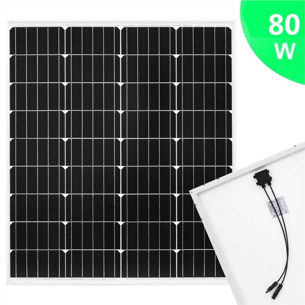 Solar Panel 80 W Monocrystalline Aluminium and Safety Glass
