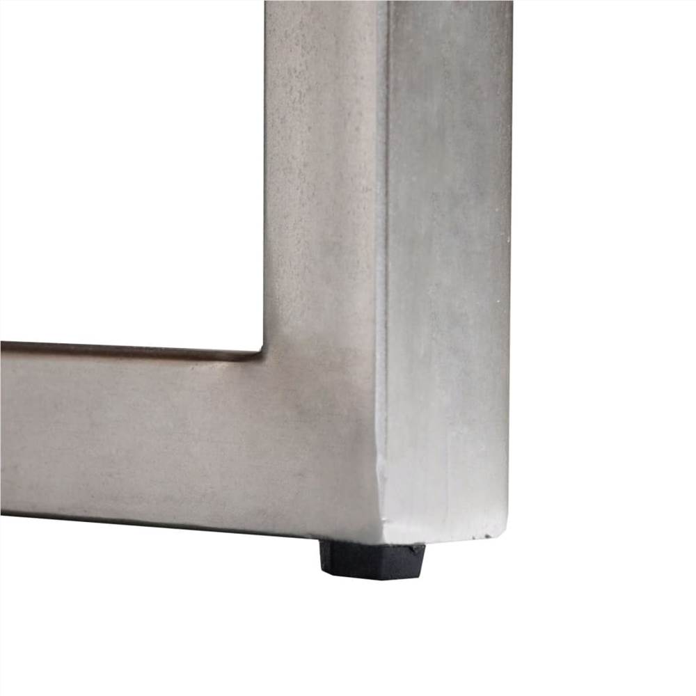 Solid Sheesham Wood Coffee Table with Steel Leg