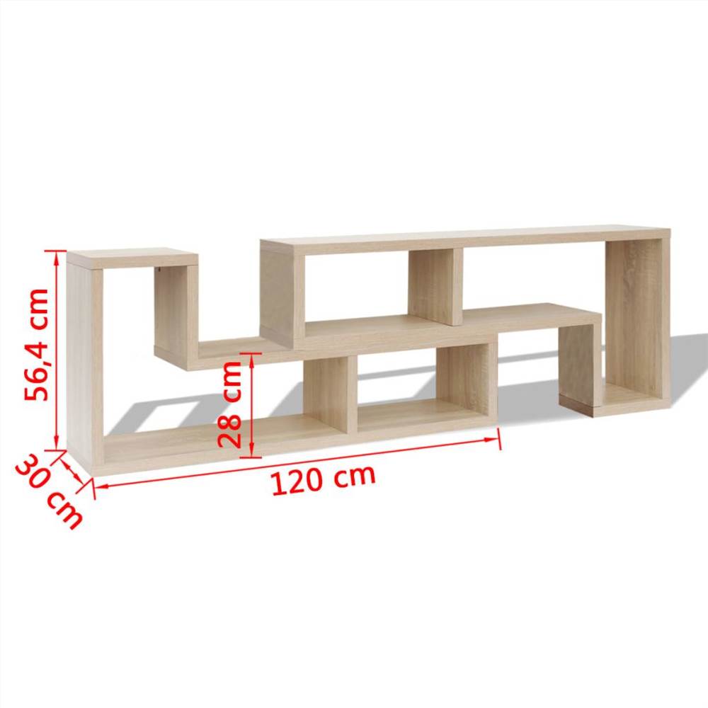 TV Cabinet Double L-Shaped Oak