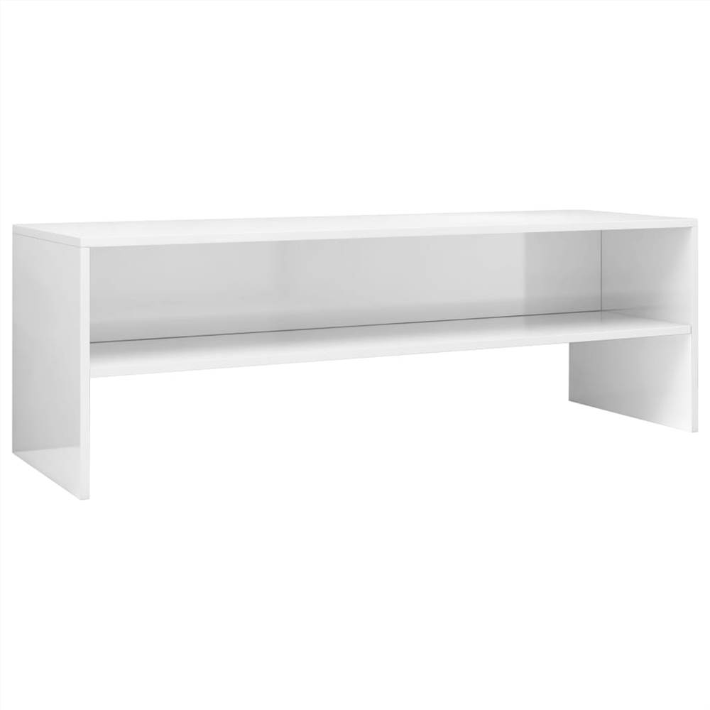 TV Cabinet High Gloss White 120x40x40 cm Chipboard