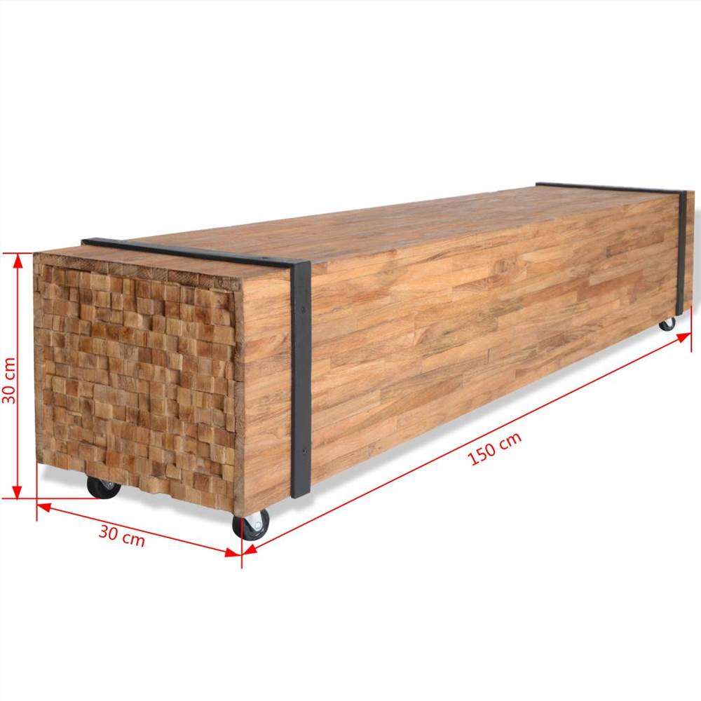 TV Stand Teak 150x30x30 cm