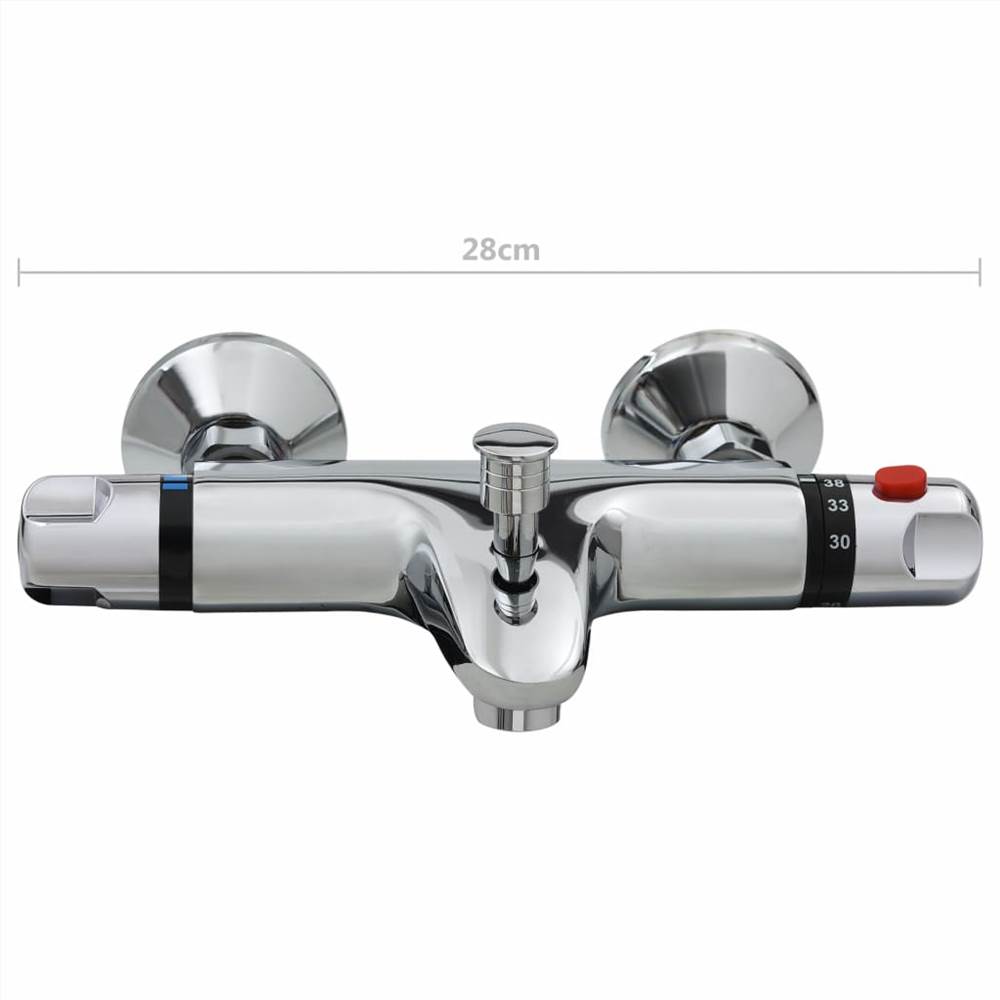 Thermostatic Bathtub Shower Mixer Faucet Chrome 