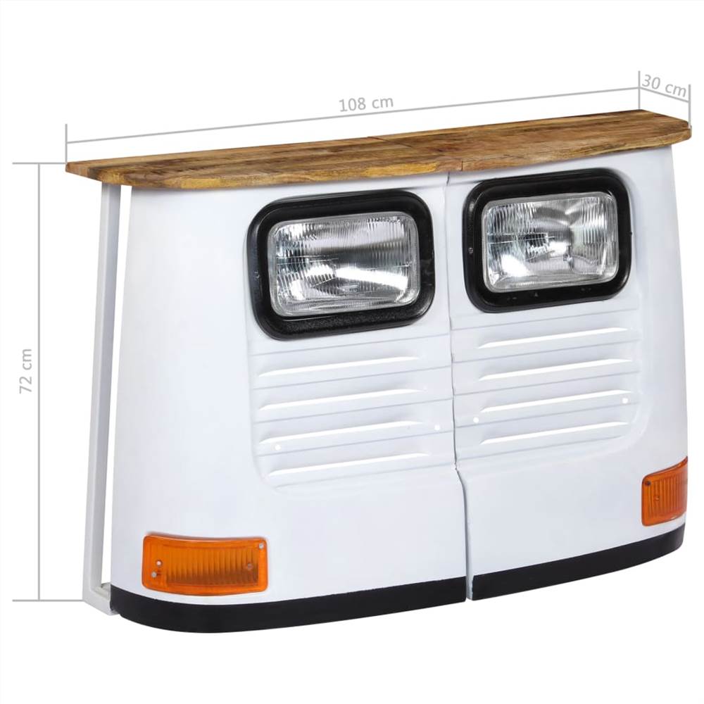 Truck Sideboard Solid Mango Wood White