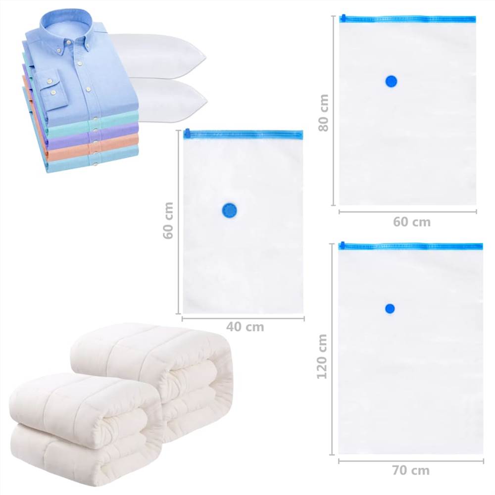 Vacuum Travel Storage Bags Clothing Bags 60x40 cm 20 pcs