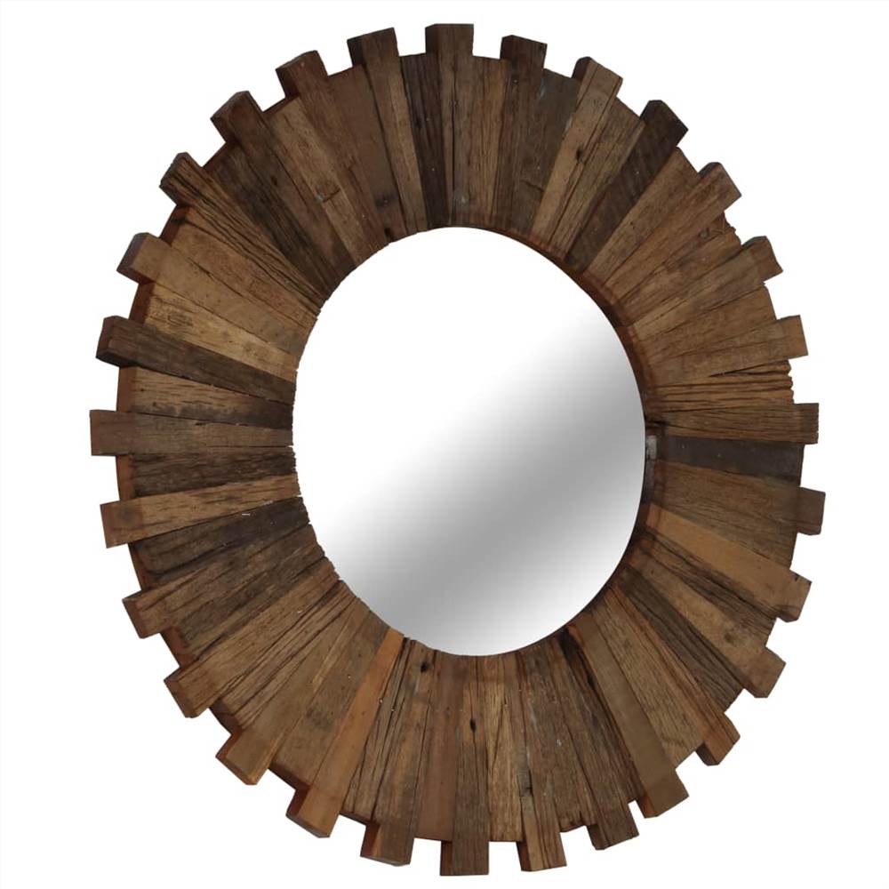 Wall Mirror Solid Reclaimed Wood 50 cm