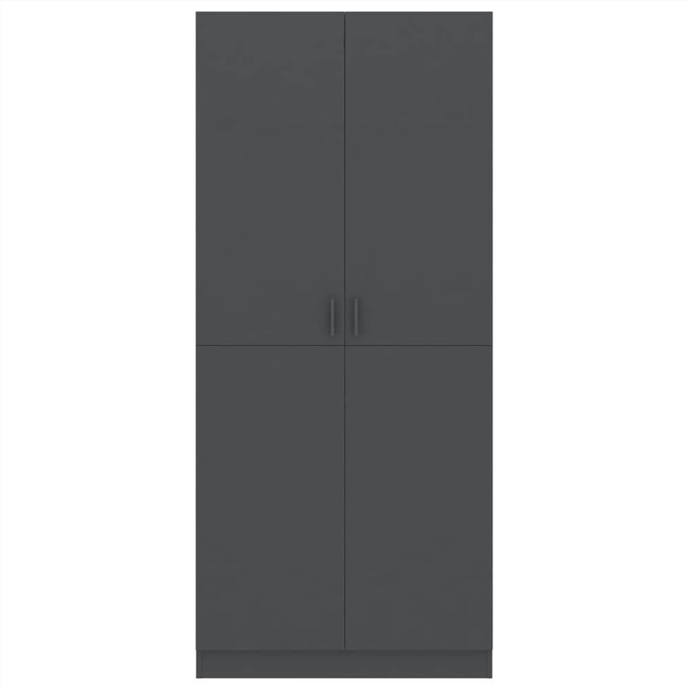 Wardrobe Grey 80x52x180 cm Chipboard