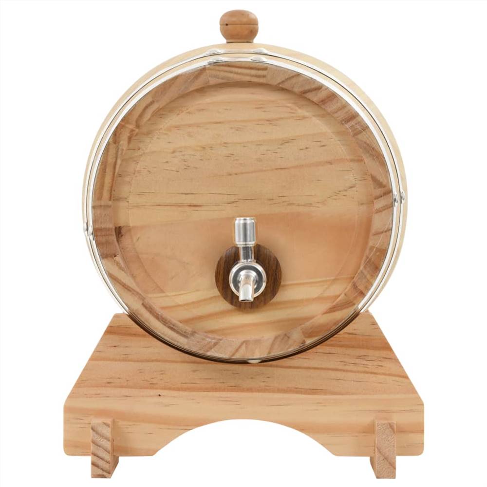 Wine Barrel with Tap Solid Pinewood 6 L Europe