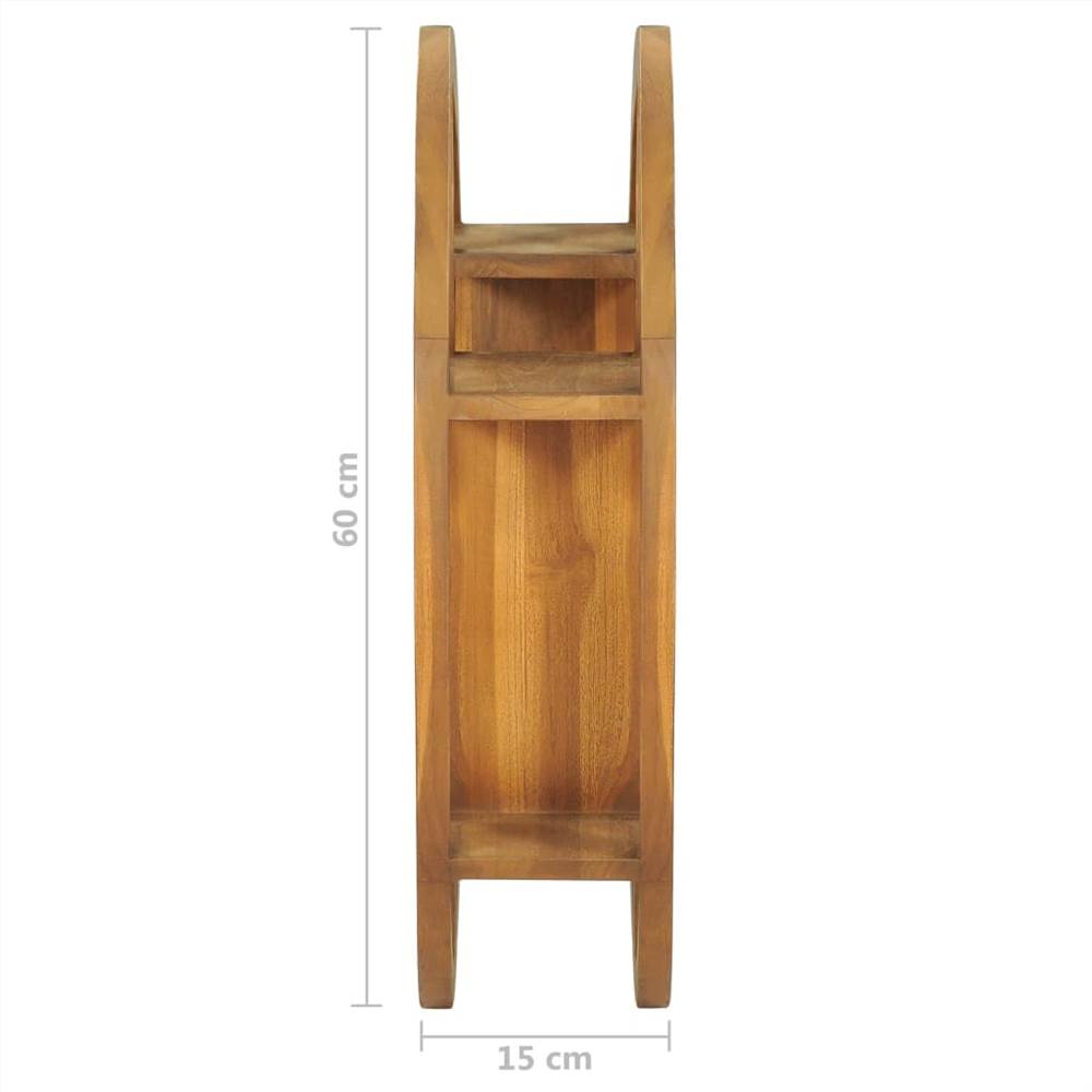 Yin Yang Wall Shelf 60x15x60 cm Solid Teak Wood