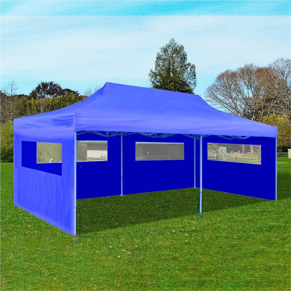 Blue Foldable Pop-up Party Tent 3 x 6 m