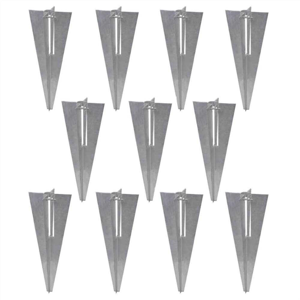 Chain Link Fence with Posts Spike Galvanised Steel 25x1.5 m