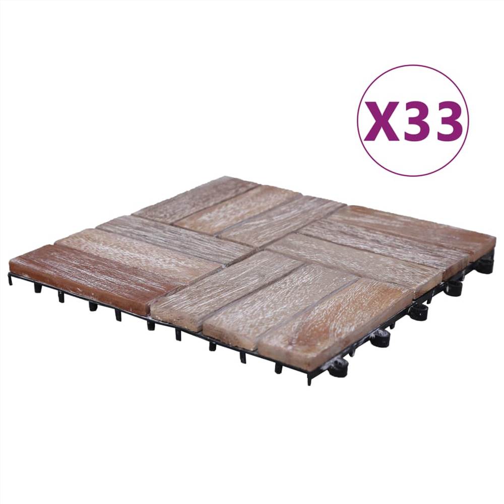 

Decking Tiles 33 pcs 30x30 cm Solid Reclaimed Wood