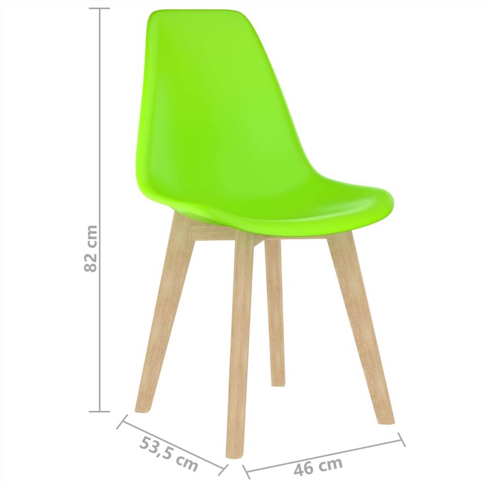 Dining Chairs 4 pcs Green Plastic