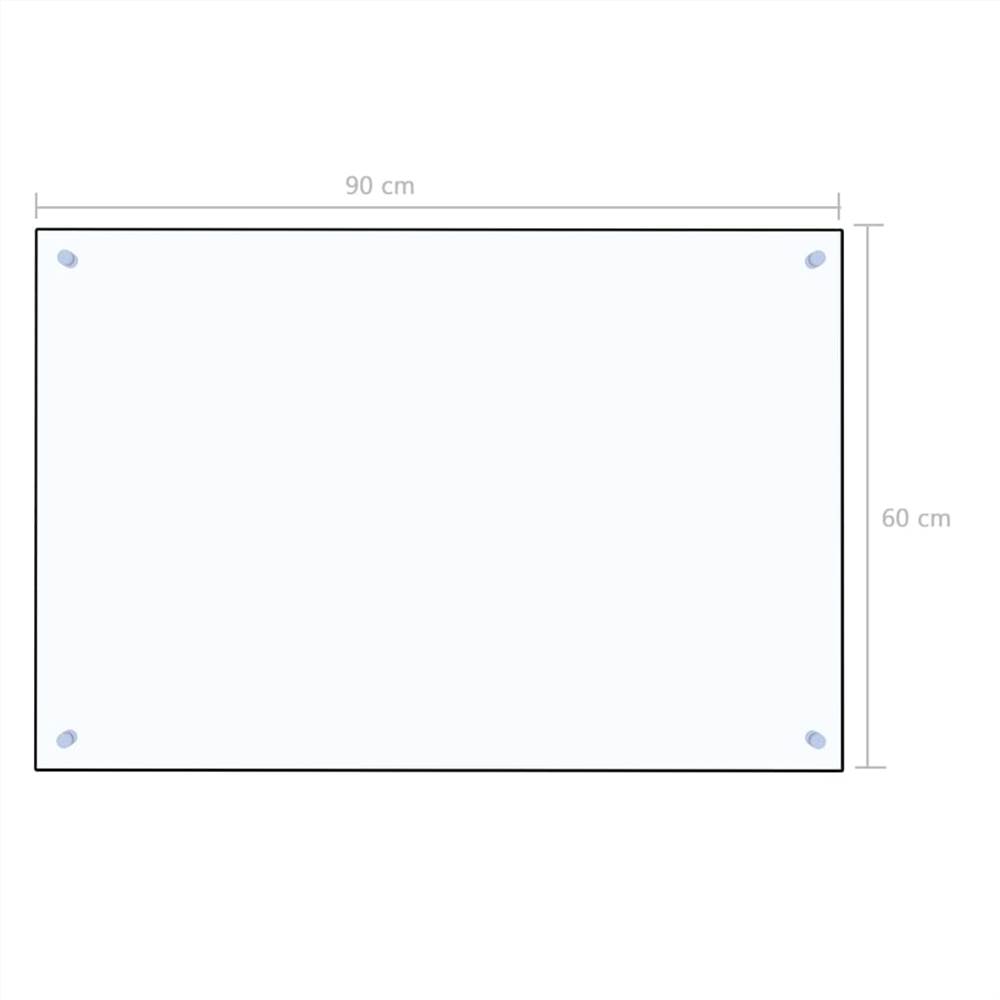 Kitchen Backsplash Transparent 90x60 cm Tempered Glass
