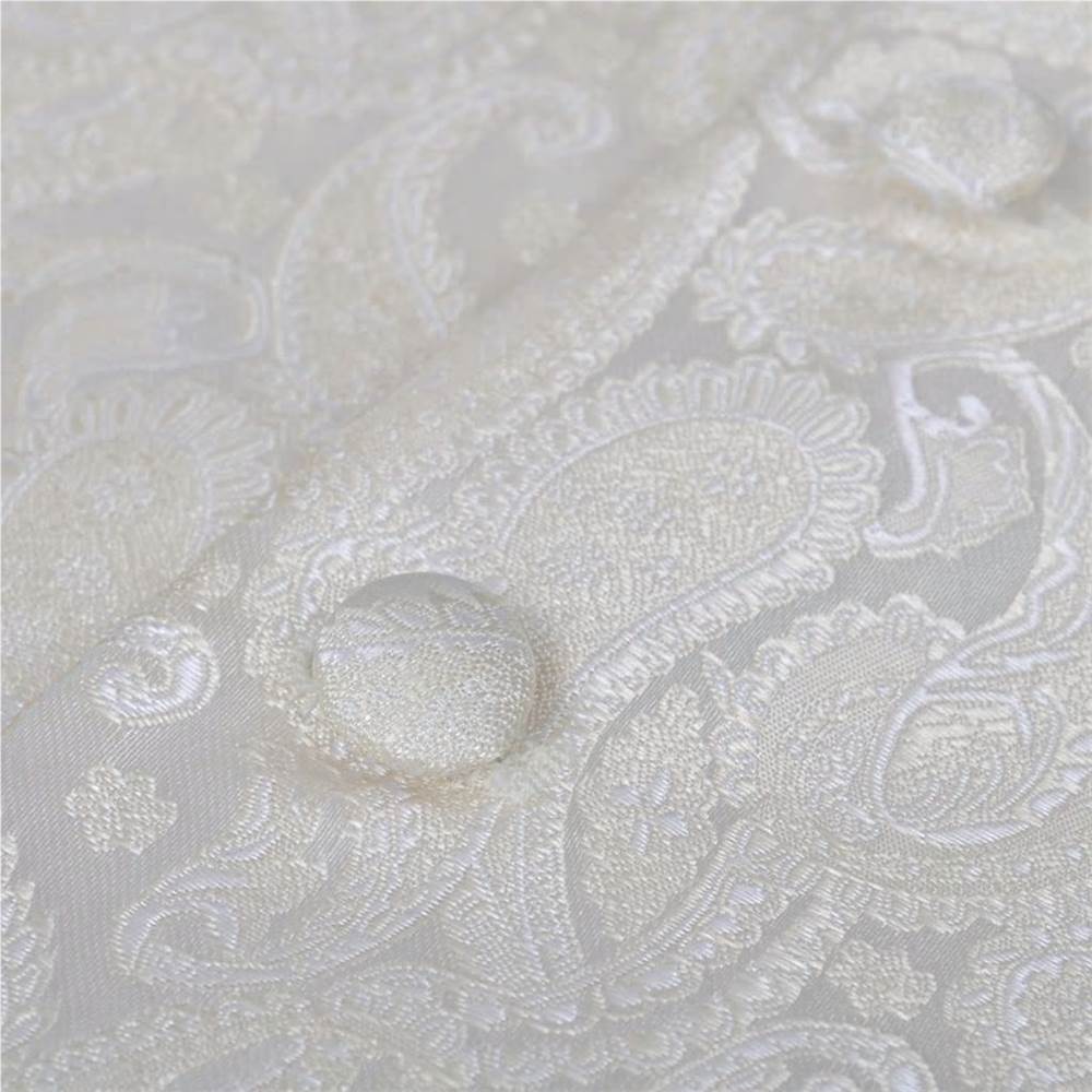 Mens Paisley Wedding Waistcoat Set Size 52 Cream