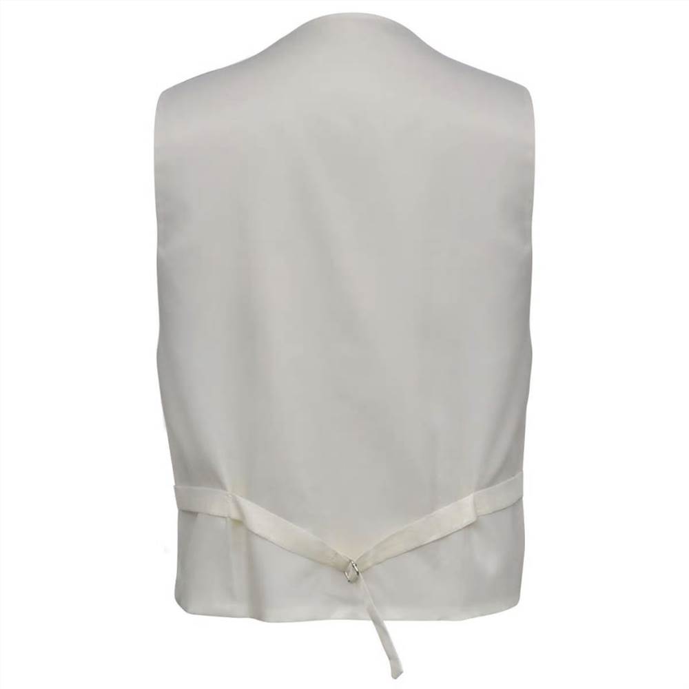 Mens Paisley Wedding Waistcoat Set Size 52 Cream