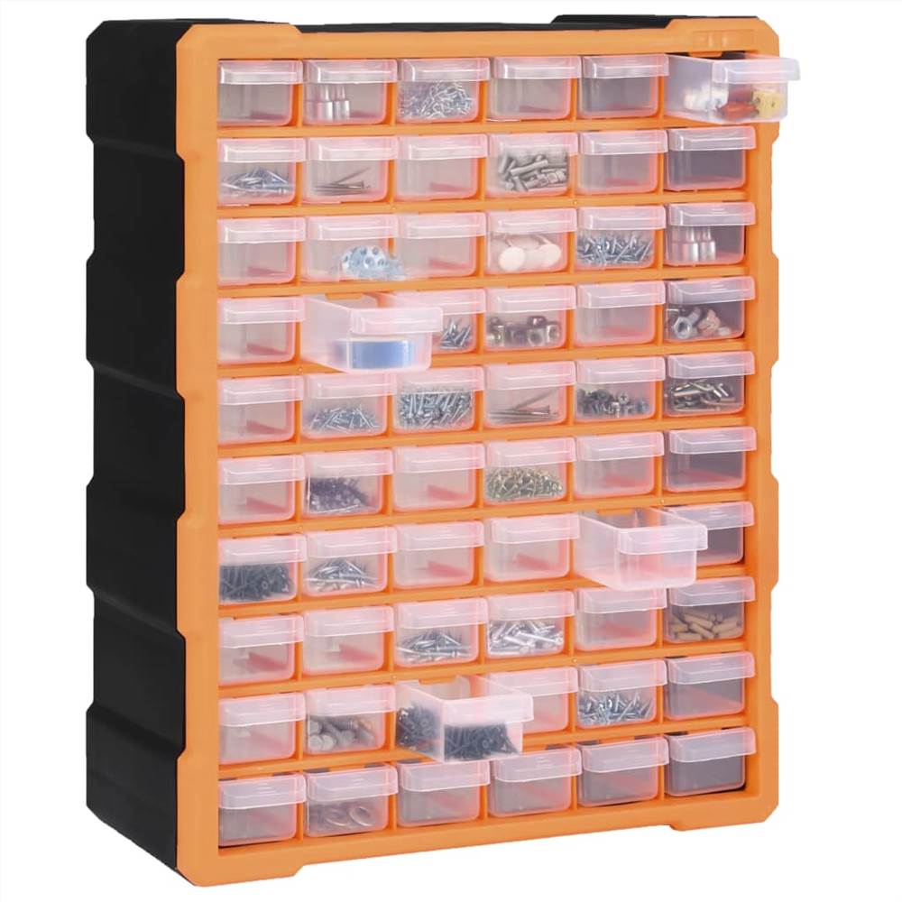 Multi-drawer Organiser With 60 Drawers 38x16x47.5 Cm 9 Multi-drawer Organiser with 60 Drawers 38x16x47.5 cm