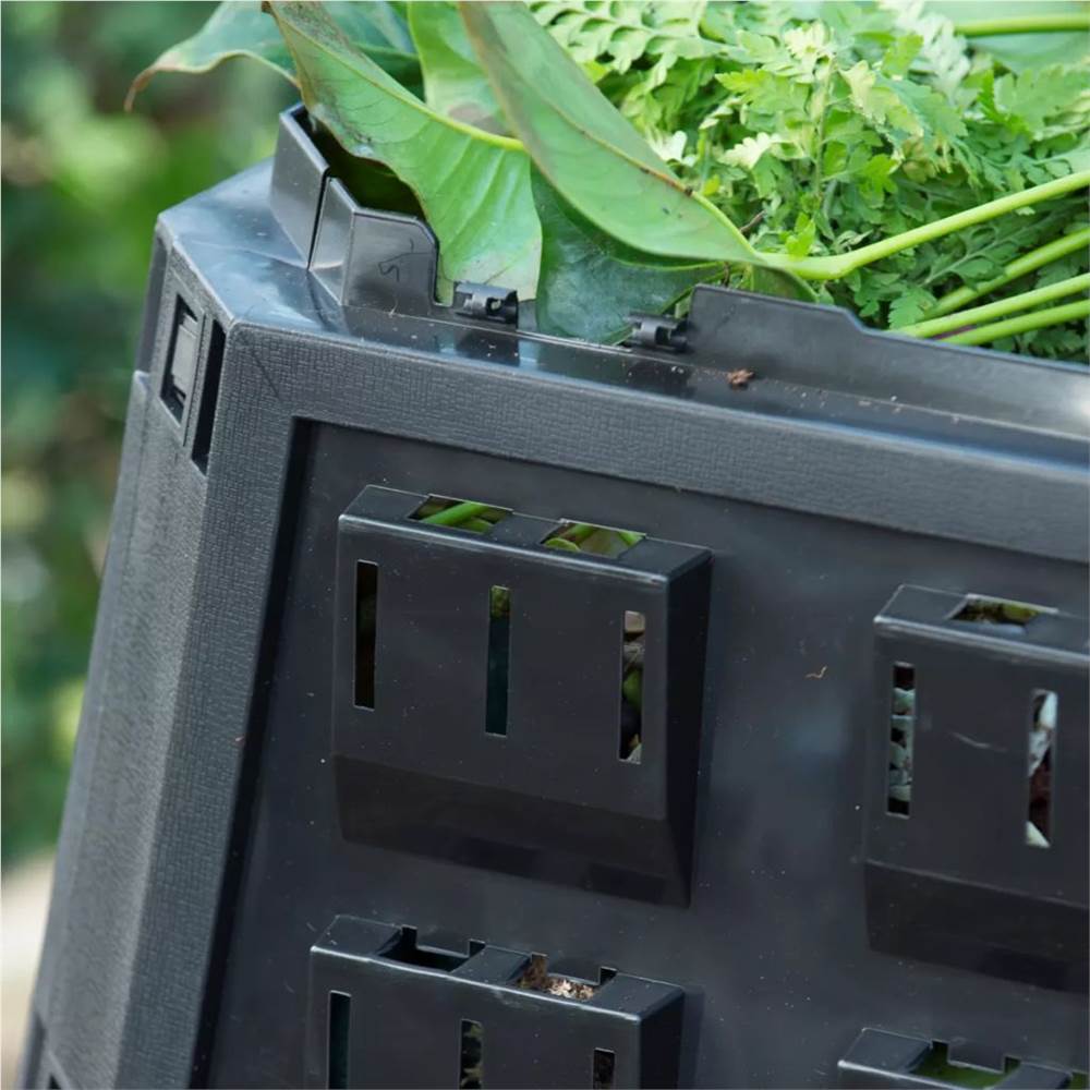 Nature Compost Bin Black 1200 L 6071483