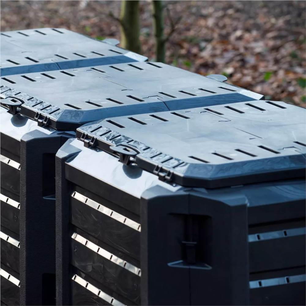 Nature Compost Bin Black 1200 L 6071483