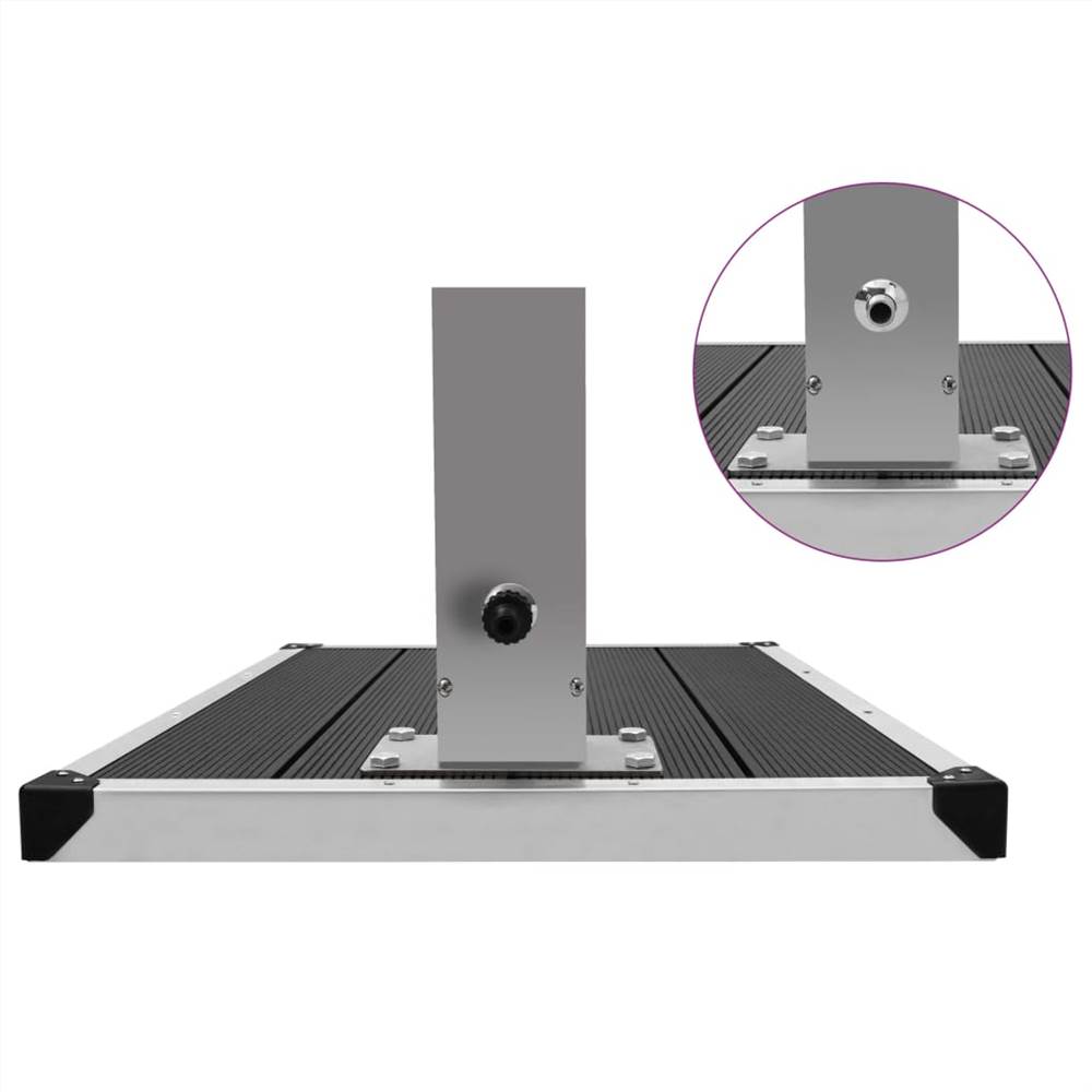 Outdoor Shower with Tray WPC Stainless Steel